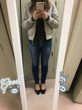 「PLST（プラステ）のアイテム（ブルゾン）」を使った、ゆかりんさん（レディース・158cm）の秋コーディネート