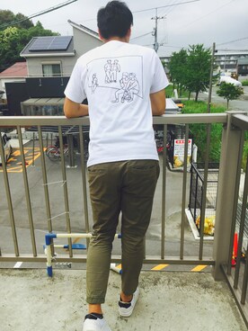 「アイテム（バングル/リストバンド）」を使った、Yushiさん（メンズ・176cm・10代）の夏コーディネート