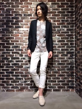 「ロールアップ」｜「アイテム（その他シューズ）」を使った、ma~saさん（メンズ・178cm）の夏コーディネート