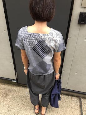 「FWK by engineered garments（エフダブリューケイバイエンジニアドガーメンツ）のアイテム（パンツ）」を使った、mashi♡さん（レディース・158cm）の夏コーディネート