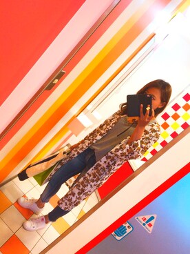 「Ungrid（アングリッド）のフレイドヘムストスリ（デニムパンツ）」を使った、Mayu Wasadaさん（レディース・167cm）の夏コーディネート