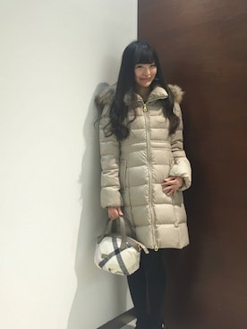 「ブルーレーベル」｜「アイテム（その他アウター）」を使った、NATSUKIさん（レディース・160cm）の冬コーディネート
