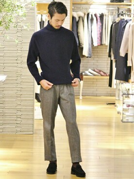 EDIFICE PR/SHINGOさん（メンズ・174cm）の冬コーディネート