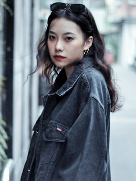 「repos（ルポ）のアイテム（ジャケット/アウター）」を使った、龍さん（レディース・153cm）の秋コーディネート