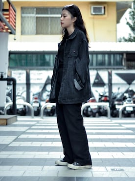 「repos（ルポ）のアイテム（ジャケット/アウター）」を使った、龍さん（レディース・153cm）の秋コーディネート