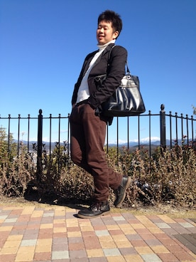 「Marshall（マーシャル）のアイテム（腕時計）」を使った、くまがわっぴーさん（メンズ・186cm）の冬コーディネート