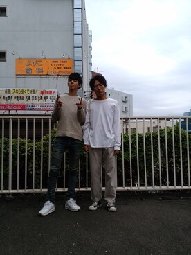 「Abercrombie&Fitch（アバークロンビーアンドフィッチ）のアイテム（ニット/セーター）」を使った、kei10さん（メンズ・178cm）の秋コーディネート