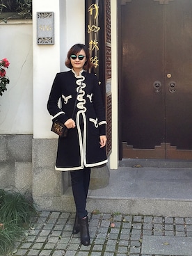 「DOLCE&GABBANA（ドルチェアンドガッバーナ）のアイテム（ジャケット/アウター）」を使った、Cya燕丽さん（レディース・165cm）の春コーディネート