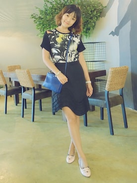「Charlotte Olympia（シャーロットオリンピア）のアイテム（モカシン/デッキシューズ）」を使った、Cya燕丽さん（レディース・165cm）の春コーディネート