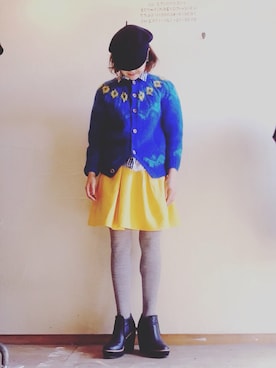 「アイテム（ブーティ）」を使った、laugh mikaさん（レディース・160cm・40代）の冬コーディネート