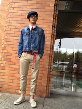 「SEVENDAYS=SUNDAY（セブンデイズサンデイ）のアイテム（キャスケット）」を使った、M.Mさん（メンズ・176cm）の春コーディネート
