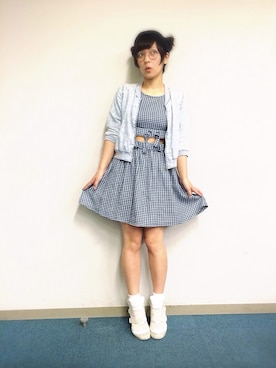 「KIKKA THE DIARY OF（キッカ　ザ　ダイアリー　オブ）のアイテム（ワンピース/ドレス）」を使った、近藤夏子さん（レディース・156cm）の夏コーディネート