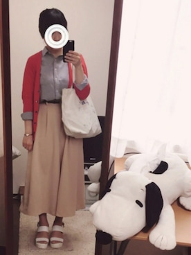 「アイテム（アナログ腕時計、ピンク系）」を使った、はる＠ 'ェ' ＠さん（レディース・154cm）の春コーディネート