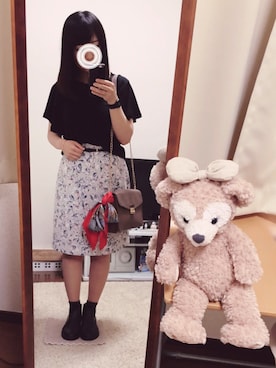 「RAY CASSIN（レイカズン）のアイテム（レインシューズ）」を使った、はる＠ 'ェ' ＠さん（レディース・154cm）の夏コーディネート
