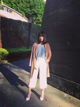 「毛衣」｜「アイテム（ダッフルコート）」を使った、susan914さん（レディース・166cm）の秋コーディネート