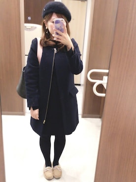 「アイテム（ピアス（両耳用））」を使った、main☺︎さん（レディース・158cm・30代）の秋コーディネート