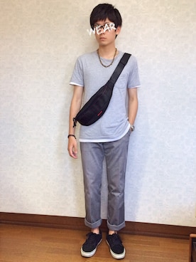「お気に入りコーデ」｜「アイテム（その他）」を使った、　　.さん（メンズ・173cm）の夏コーディネート