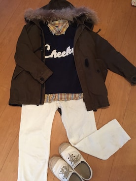 「スウェット×シャツ」｜HiRO**さん（レディース・163cm・20代）の冬コーディネート