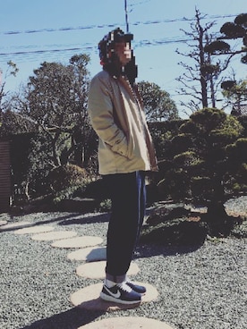 「Bape」｜「アイテム（その他アウター）」を使った、Dogsさん（メンズ・177cm）の春コーディネート