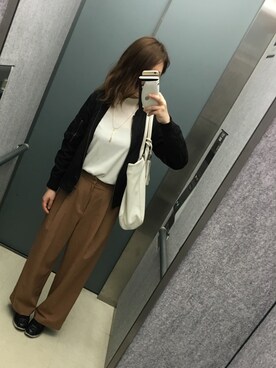 「EGOIST（エゴイスト）のアイテム（トートバッグ）」を使った、BELLEさん（レディース・152cm）の春コーディネート