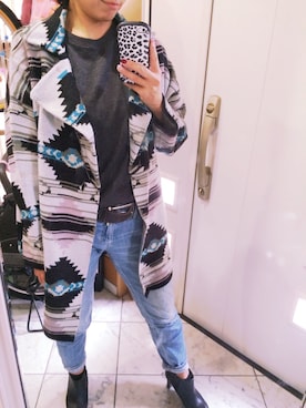 「お買い物」｜「アイテム（ブーティ）」を使った、sawawaさん（レディース・157cm）の秋コーディネート