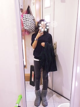 「ブラックウォッチ」｜「アイテム（ブーツ）」を使った、sawawaさん（レディース・157cm）の秋コーディネート