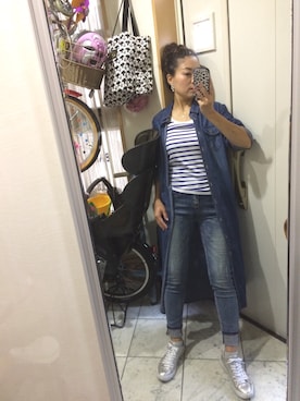 「coca（ANDEX shoes product）（コカ）のアイテム（トップス）」を使った、sawawaさん（レディース・157cm）の夏コーディネート