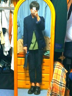 「SHIPS JET BLUE（シップスジェットブルー）のアイテム（バッグ）」を使った、キノさん（メンズ・174cm）の冬コーディネート