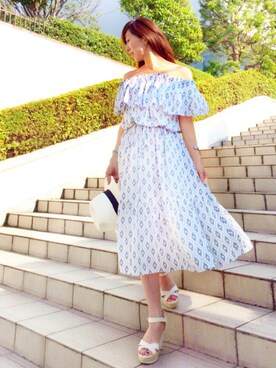 「kormarch」｜「アイテム（帽子）」を使った、happyriinさん（レディース・160cm）の夏コーディネート