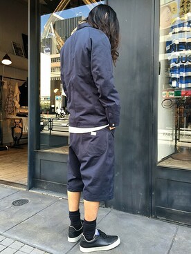 「Johnbull Private labo（ジョンブルプライベートラボ）のアイテム（カバーオール）」を使った、TK networkさん（メンズ・183cm）の春コーディネート