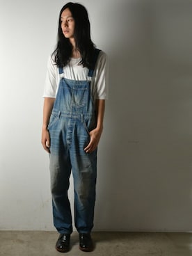 「アイテム（サロペット/オーバーオール）」を使った、TK networkさん（メンズ・183cm）の夏コーディネート