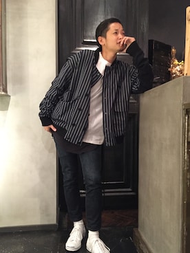 「SAINT LAURENT PARIS（サンローランパリ）のアイテム」を使った、takaya  ogawaさん（メンズ・172cm）の秋コーディネート