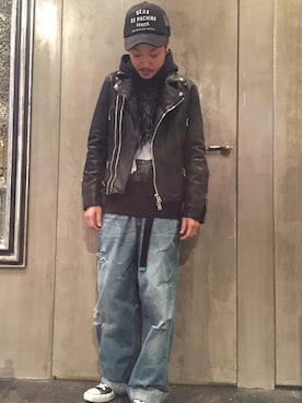「DEUS EX MACHINA（デウスエクスマキナ）のアイテム（キャップ）」を使った、takaya  ogawaさん（メンズ・172cm）の秋コーディネート