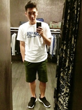 「PROVIDERのアイテム（トップス）」を使った、阿展さん（メンズ・175cm）の夏コーディネート