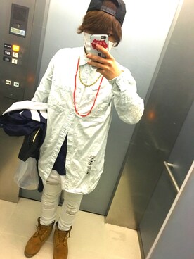 「NEW ERA（ニューエラ）のアイテム（ナイロンジャケット）」を使った、TAKENORIARAKIさん（メンズ・168cm）の春コーディネート