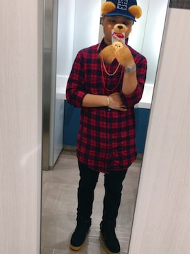 「アイテム（バングル/リストバンド）」を使った、TAKENORIARAKIさん（メンズ・168cm・20代）の秋コーディネート