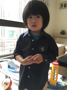 「Blue Bearのアイテム（トップス、ブラック系）」を使った、JCさん（レディース・165cm）の冬コーディネート