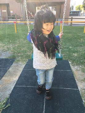 「Smoothy（スムージー）のアイテム（その他）」を使った、JCさん（キッズ・110cm）の冬コーディネート