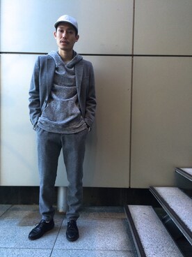 「Johnbull Private labo（ジョンブルプライベートラボ）のアイテム（スラックス）」を使った、shouhei@class.さん（メンズ・175cm）の冬コーディネート