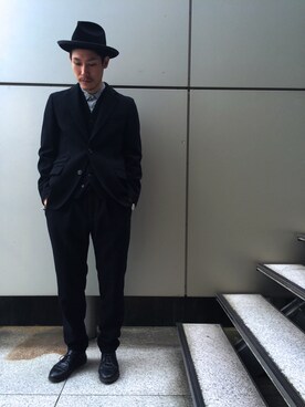 「Johnbull Private labo（ジョンブルプライベートラボ）のアイテム（スラックス）」を使った、shouhei@class.さん（メンズ・175cm）の冬コーディネート