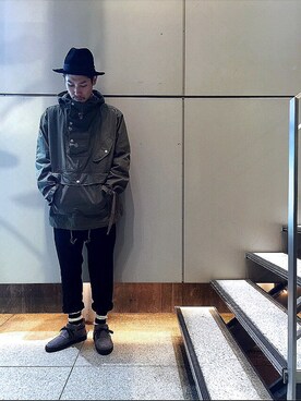 「Johnbull Private labo（ジョンブルプライベートラボ）のアイテム（スラックス）」を使った、shouhei@class.さん（メンズ・175cm）の冬コーディネート