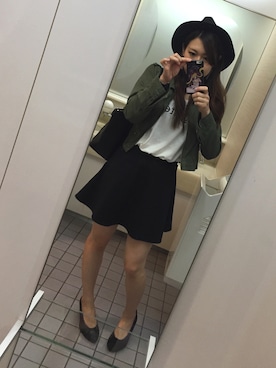 「3rd by VANQUISH（サードバイヴァンキッシュ）のアイテム（スカート）」を使った、まゆちさん（レディース・161cm）の秋コーディネート
