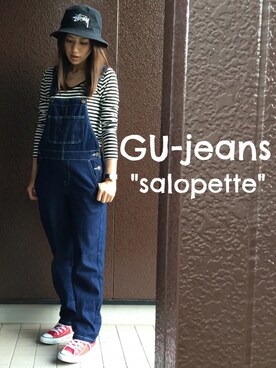 「Daniel Wellington」｜「アイテム（サロペット/オーバーオール）」を使った、aya*さん（レディース・158cm）の春コーディネート