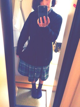 「AS KNOW AS PINKY（アズノゥアズピンキー）のアイテム（シャツワンピース）」を使った、harry.さん（レディース・154cm）の冬コーディネート