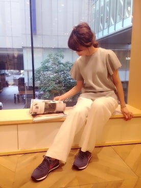 「アイテム（パンツ）」を使った、yasumi nomiyamaさん（レディース・163cm）の春コーディネート