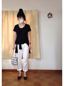 「w closet」｜「アイテム（ニットキャップ/ビーニー）」を使った、minatoさん（レディース・161cm）の夏コーディネート