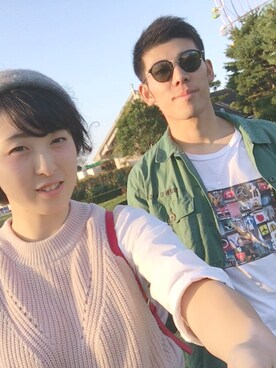 「SEVENDAYS=SUNDAY（セブンデイズサンデイ）のアイテム（ミリタリージャケット）」を使った、Shogo Yamanaさん（メンズ・170cm）の秋コーディネート