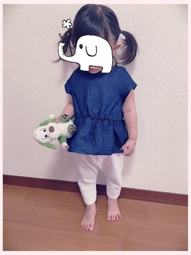 「いないいないばぁっ」｜xakixさん（キッズ・80cm）の夏コーディネート