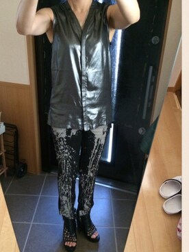 「KMRii（ケムリ）のアイテム（サンダル）」を使った、ふなさん（レディース・160cm）の夏コーディネート