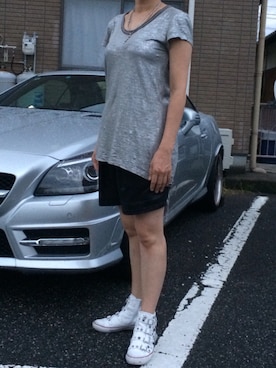 「FAD THREE（ファドスリー）のアイテム（パンツ）」を使った、ふなさん（レディース・160cm）の秋コーディネート